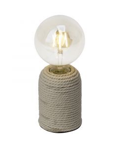 Concrete table lamp brown, Adelynn, with switch
