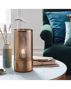 Modern table lamp brass, Albina, with switch