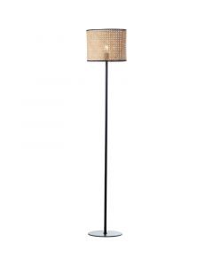 Rustic floor lamp brown, Emmelie, with switch