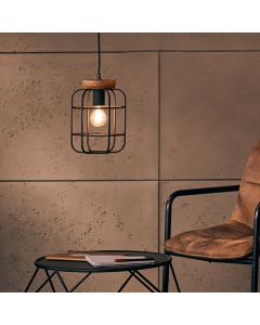 Wood pendant light black, Taede