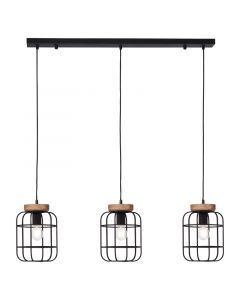 Wood dining table hanging lamp black, Taede