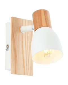 Rustic wall spotlight white, Tyrone