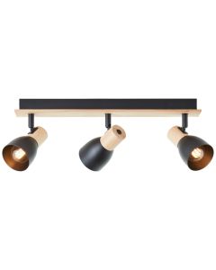 Rustic ceiling spotlight black, Tyrone