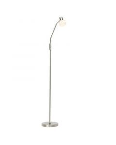 Metal floor lamp chrome, Jaydah, with switch