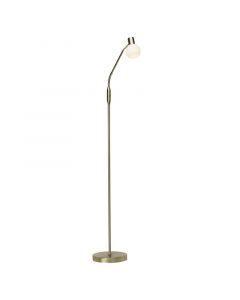 Metal floor lamp brass, Jaydah, with switch