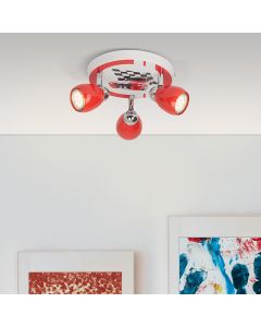 Metal kid's ceiling spotlight red, Vidal