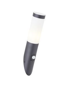 Metal outdoor wall light with motion sensor black, Meis, IP44