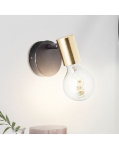 Modern wall spotlight brass, Lakeisha