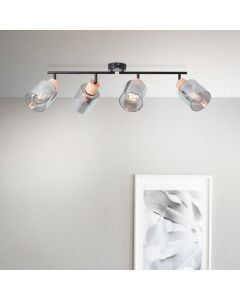Modern ceiling spotlight grey, Serkan