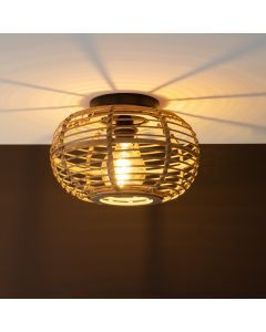 Rattan ceiling light brown, Sevim