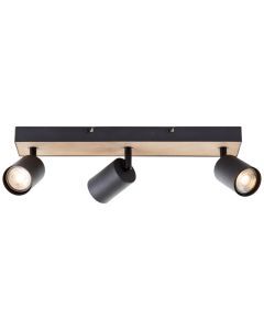 Modern ceiling spotlight black, Leendert