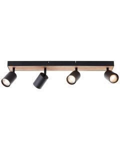 Modern ceiling spotlight black, Leendert