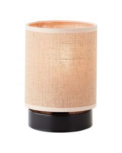 Rustic table lamp beige, Quintus, with switch