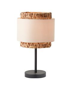 Rustic table lamp brown, Vibeke, with switch
