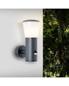 Modern outdoor wall light with motion sensor anthracite, Rawi, IP44