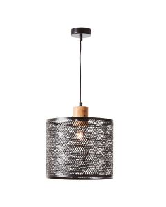 Wood pendant light black, Sherona