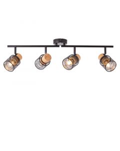 Wood ceiling spotlight black, Sherona