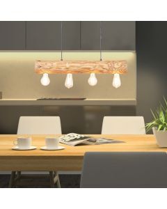 Wood pendant light brown, Sibren