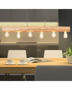 Wood pendant light brown, Sibren