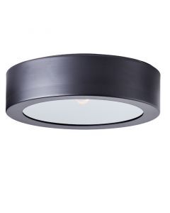 Industrial flush ceiling light black, Sherman