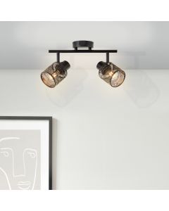 Industrial ceiling spotlight black, Raquel