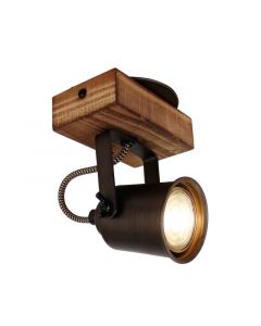 Wood ceiling spotlight black, Clazina