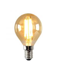 Dimmable E14 LED bulb, P45, 3w, amber glass, 2200K