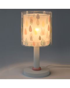 Multicoloured kid's table lamp plastic, Rain, with switch