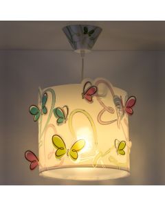 Blue kids pendant light plastic, Butterfly