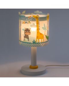 Multicoloured kid's table lamp plastic, Jungle, with switch
