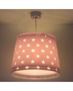Purple kids pendant light plastic, Stars