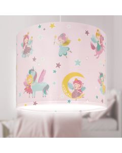 Pink children's pendant light plastic, Fairy