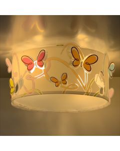 Multicoloured children's ceiling light plastic, Butterfly