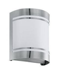 Silver modern outdoor light glass, Aartje, IP44