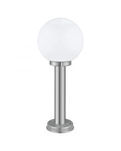 Silver outdoor light stainless steel, Baukje, IP44