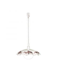 White classic pendant light glass, Kaj