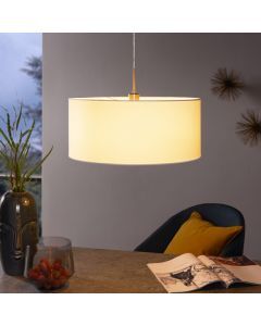 White modern pendant light fabric, Abano
