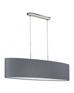 Grey modern pendant light fabric, Abano