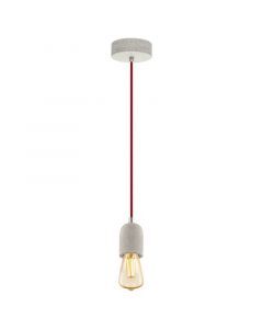 Grey vintage pendant light metal, Christel