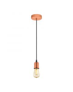 Copper vintage pendant light metal, Christel