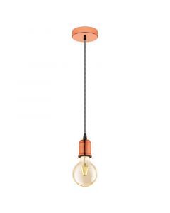 Copper vintage pendant light metal, Christel