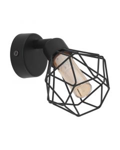 Black industrial ceiling spotlight steel, Zinedine