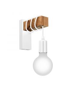 Wood wall light white, Anton