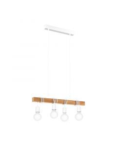 Wood pendant light white, Anton