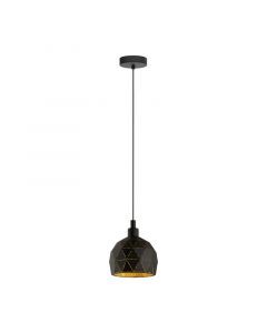 Black modern pendant light steel, Silva