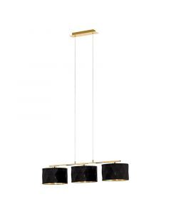 Black design pendant light fabric, Wessel