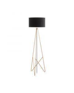 Copper design floor lamp metal, Viola, with switch