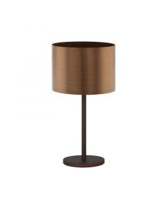 Brown design table lamp plastic, Noor, with switch