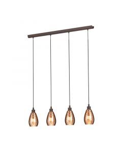 Brown design pendant light glass, Kik