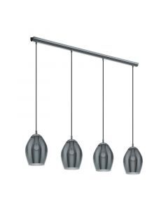 Grey pendant light smoke glass, Nikky